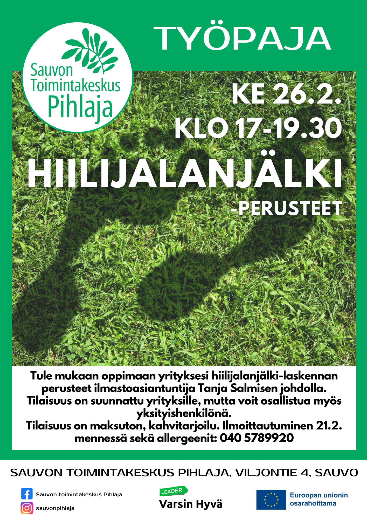 Hiilijalanjälki -perusteet työpaja